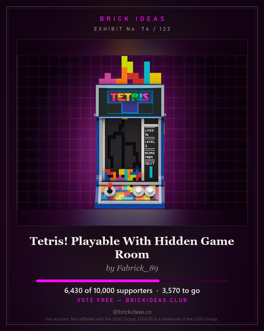 Tetris! Playable With Hidden Game Room